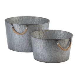 GALVANIZED TEXTURED BUCKETS